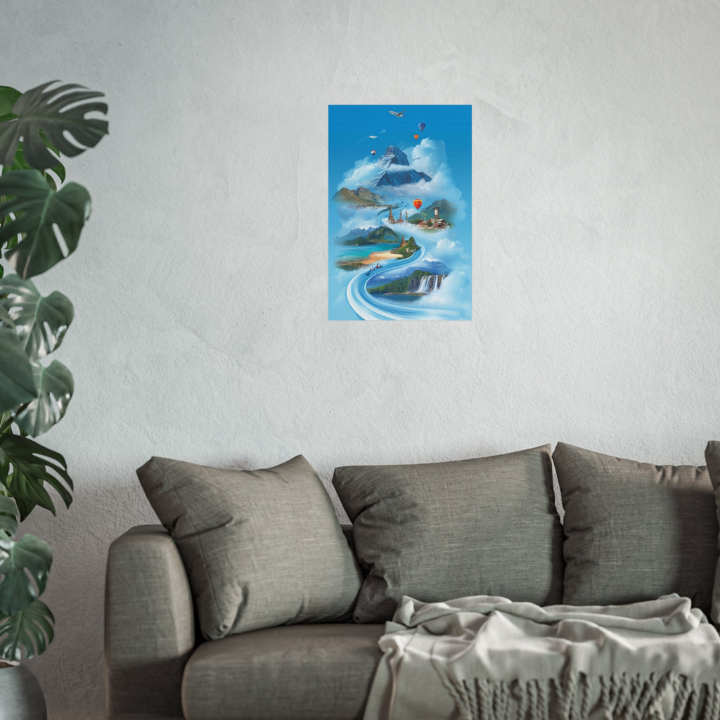 Inspirational Travel Fine Art Poster | Nature Wall Decor | Home Office Art | Adventure Print Gift for Travelers