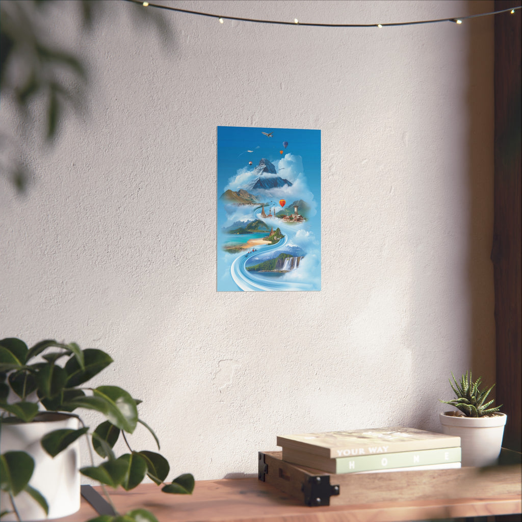 Inspirational Travel Fine Art Poster | Nature Wall Decor | Home Office Art | Adventure Print Gift for Travelers