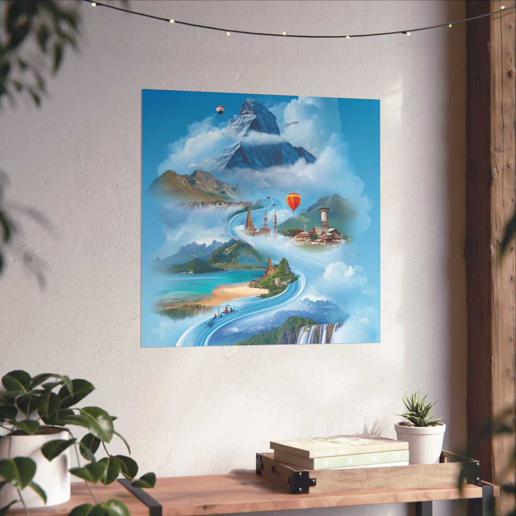 Inspirational Travel Fine Art Poster | Nature Wall Decor | Home Office Art | Adventure Print Gift for Travelers