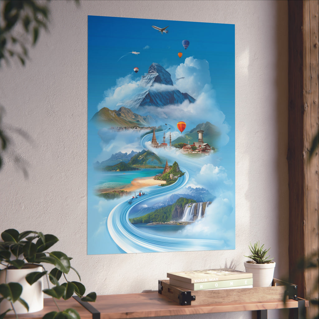 Inspirational Travel Fine Art Poster | Nature Wall Decor | Home Office Art | Adventure Print Gift for Travelers