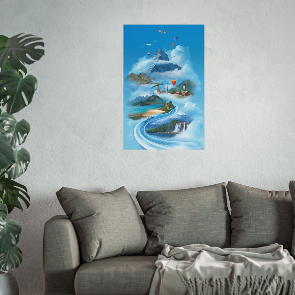Inspirational Travel Fine Art Poster | Nature Wall Decor | Home Office Art | Adventure Print Gift for Travelers