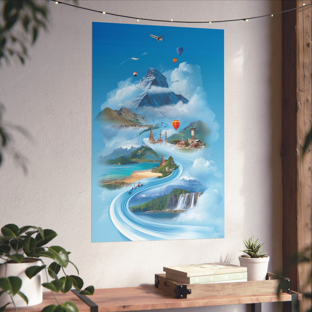 Inspirational Travel Fine Art Poster | Nature Wall Decor | Home Office Art | Adventure Print Gift for Travelers