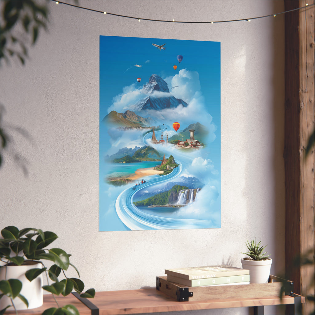 Inspirational Travel Fine Art Poster | Nature Wall Decor | Home Office Art | Adventure Print Gift for Travelers