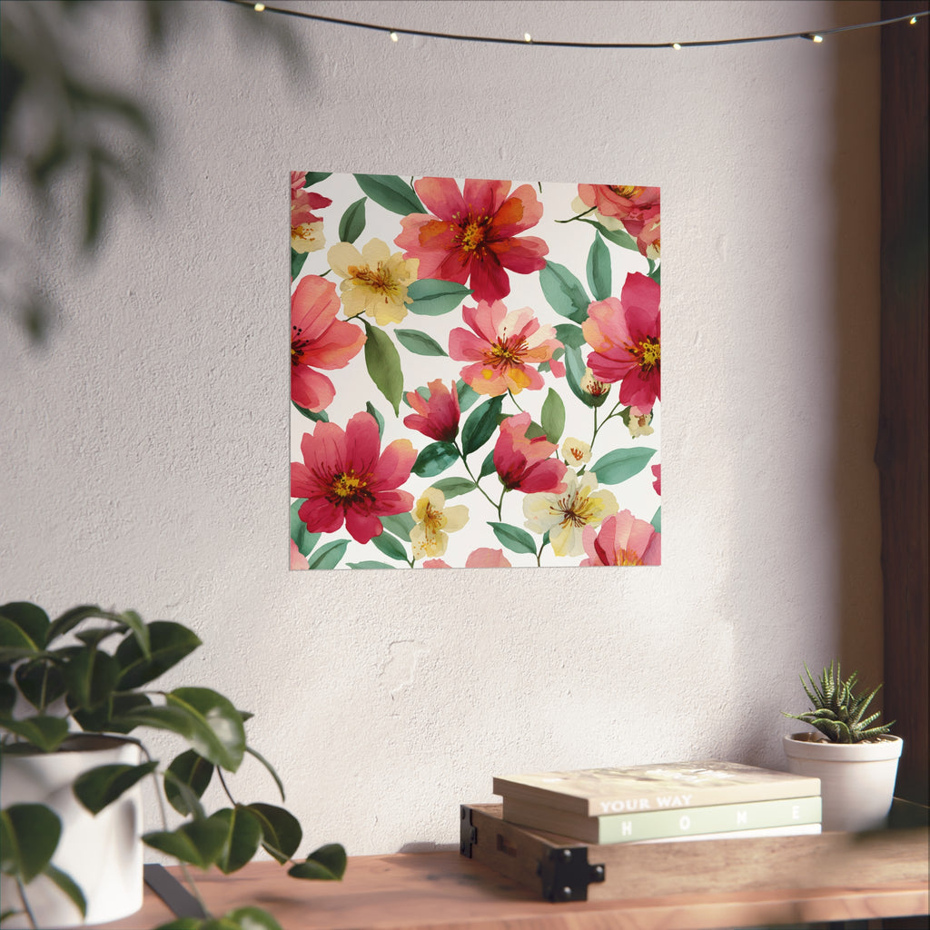 Floral Art Print Wall Décor | Flower Poster | Home Office Artwork | Gift for Her | Feminine Wall Art