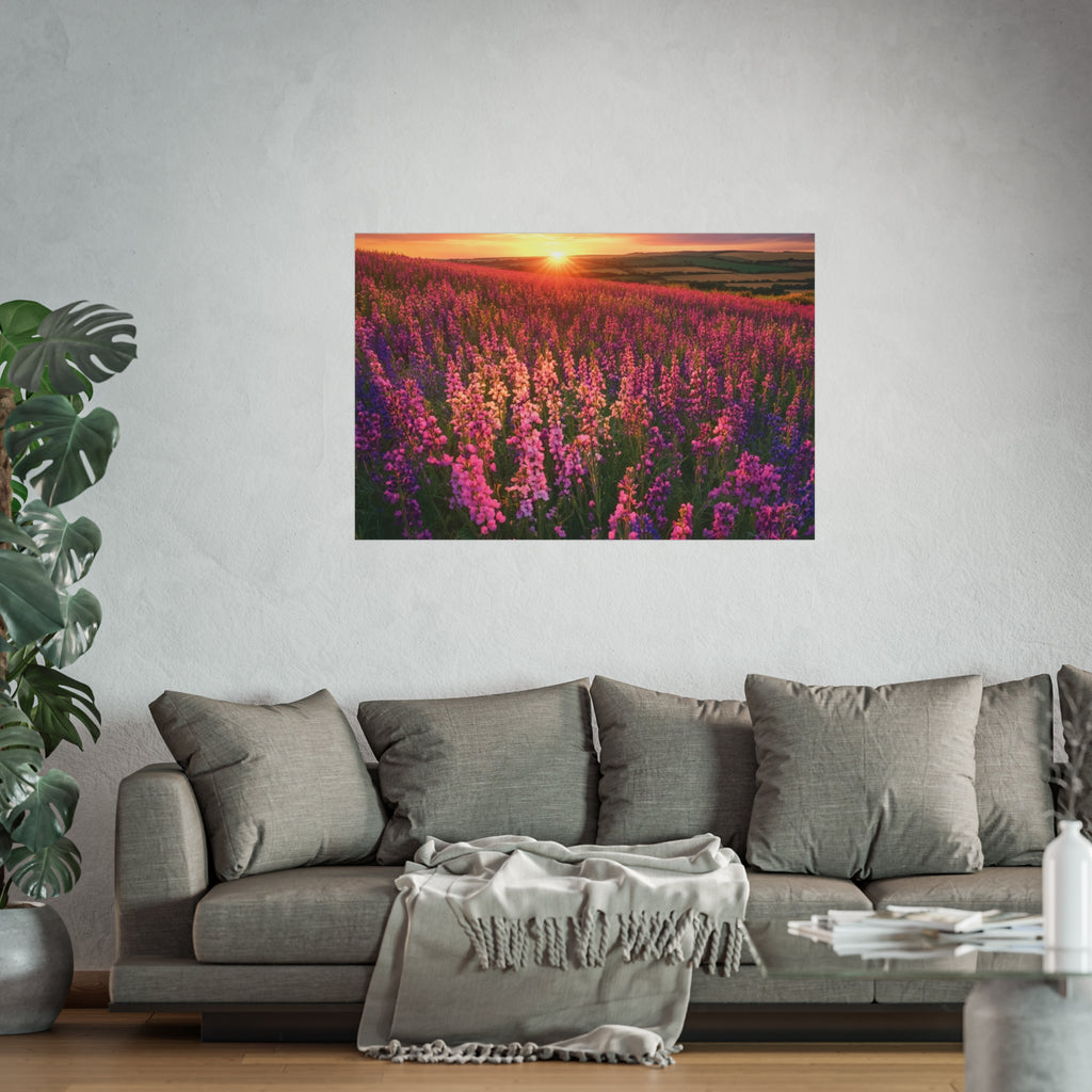 Lavender Flower field sunset Wall Art | Fine Art Posters | Home Decor | Housewarming Gift | Travel Gift | No frame