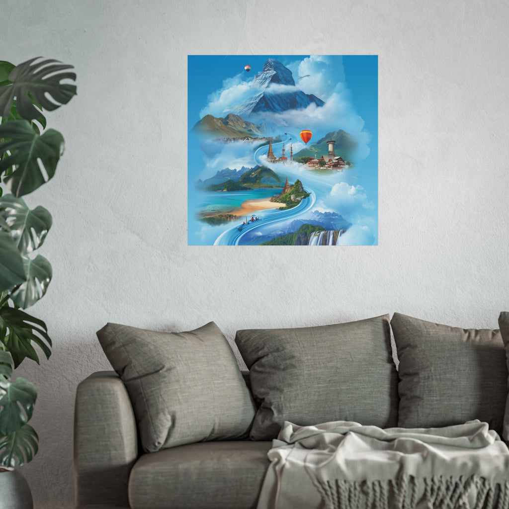 Inspirational Travel Fine Art Poster | Nature Wall Decor | Home Office Art | Adventure Print Gift for Travelers