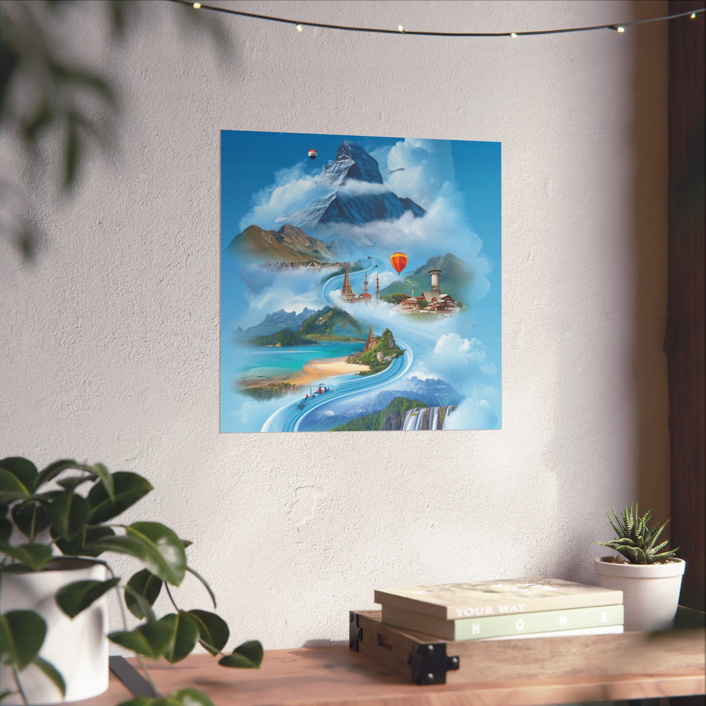Inspirational Travel Fine Art Poster | Nature Wall Decor | Home Office Art | Adventure Print Gift for Travelers