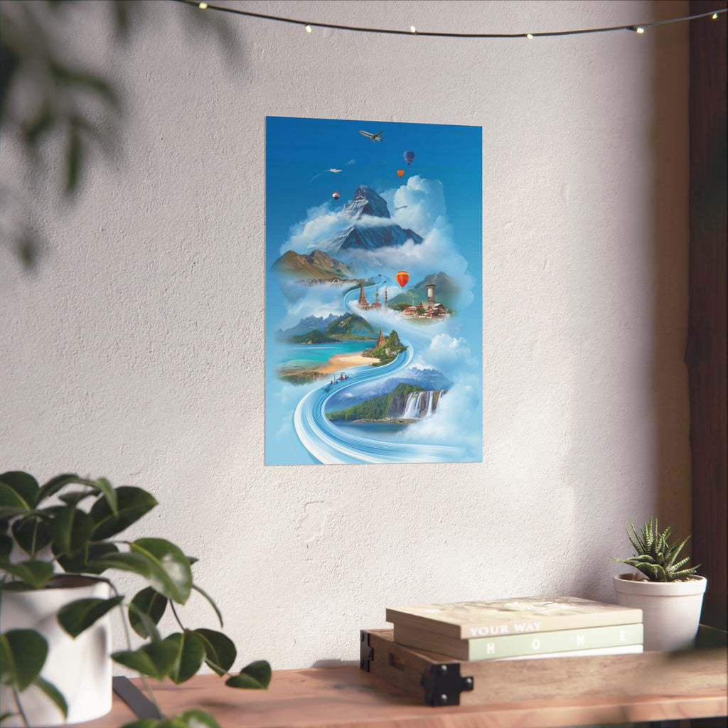 Inspirational Travel Fine Art Poster | Nature Wall Decor | Home Office Art | Adventure Print Gift for Travelers