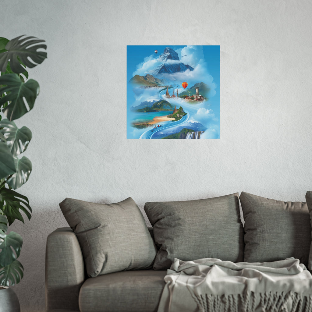 Inspirational Travel Fine Art Poster | Nature Wall Decor | Home Office Art | Adventure Print Gift for Travelers
