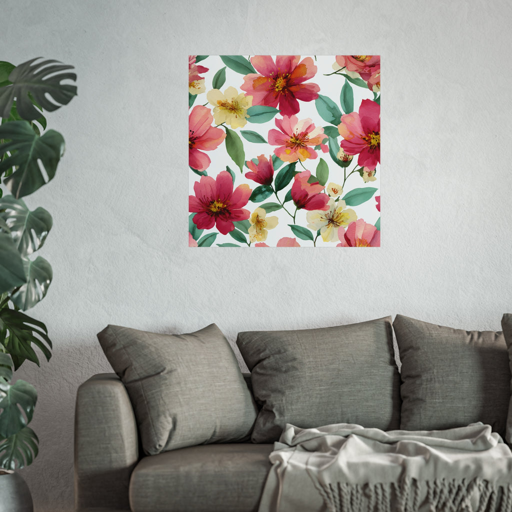 Floral Art Print Wall Décor | Flower Poster | Home Office Artwork | Gift for Her | Feminine Wall Art