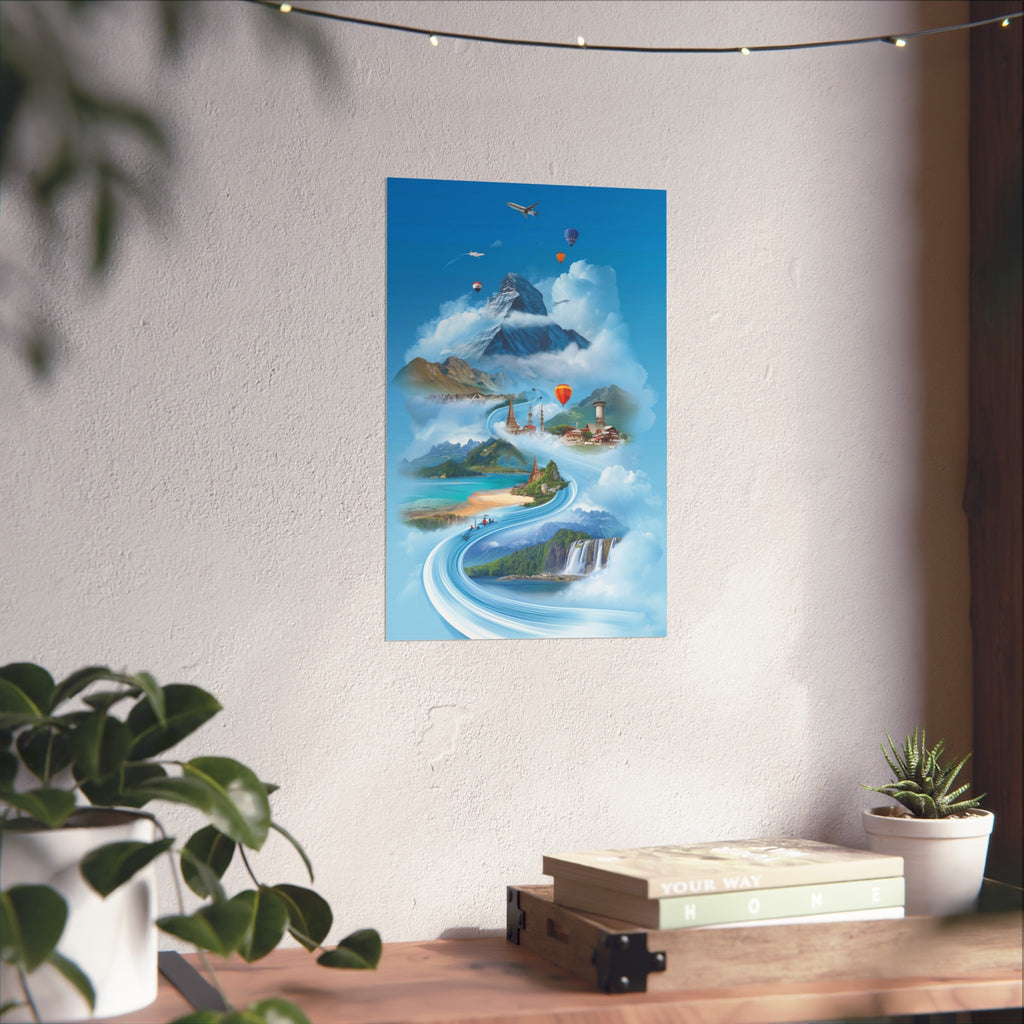 Inspirational Travel Fine Art Poster | Nature Wall Decor | Home Office Art | Adventure Print Gift for Travelers