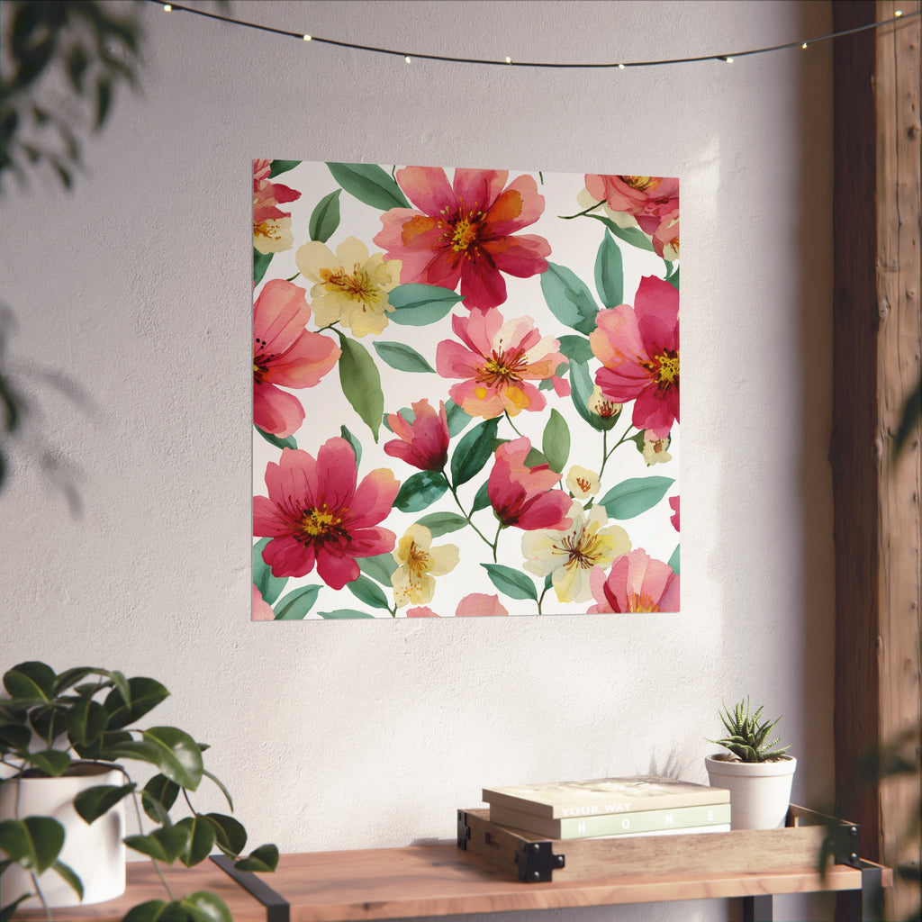 Floral Art Print Wall Décor | Flower Poster | Home Office Artwork | Gift for Her | Feminine Wall Art